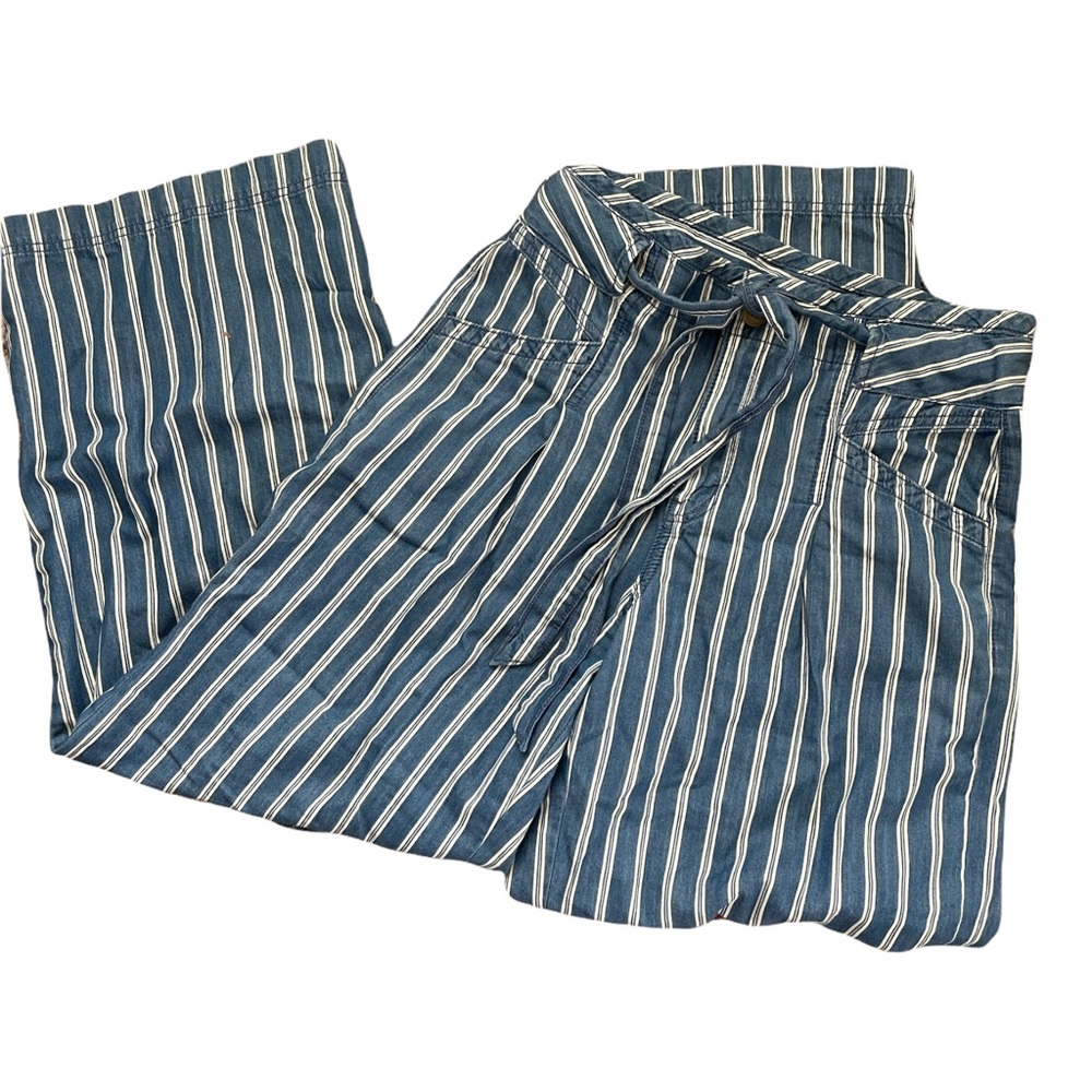 American Eagle paper Bag stripped pants size 6